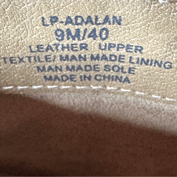 Lucky Brand Adalan Tan Leather Heeled Boots 9 Pointy Toe Zips - Picture 7 of 7